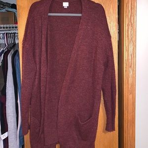 Maroon cardigan